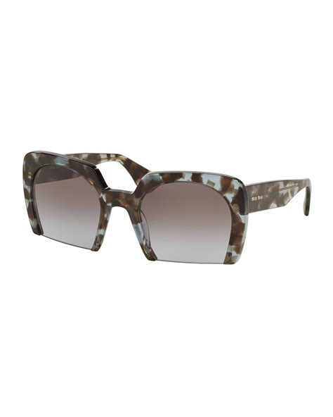 miu miu rasoir cutoff square sunglasses|Miu Miu Rasoir Cutoff Square Sunglasses, Black .